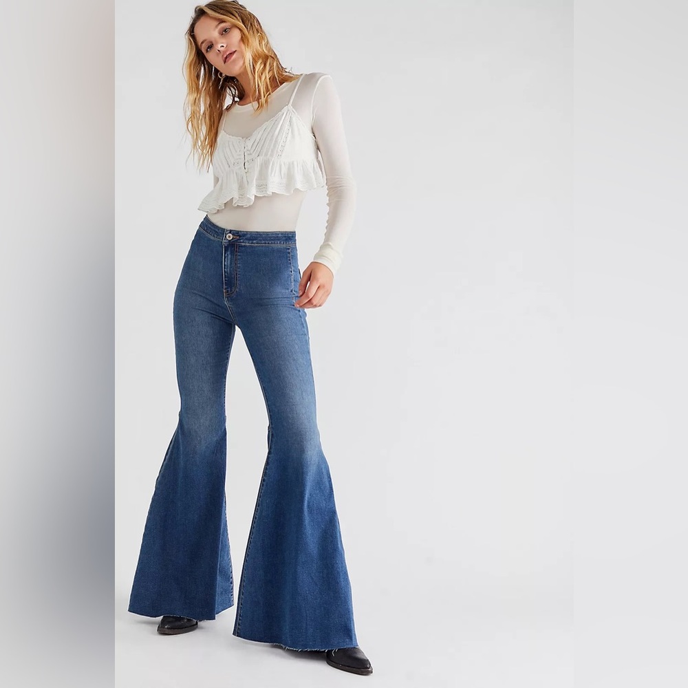 Free People Just Float On Flare Jeans